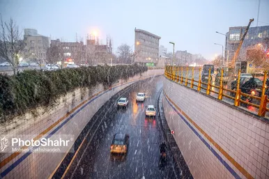 بارش برف در مشهد