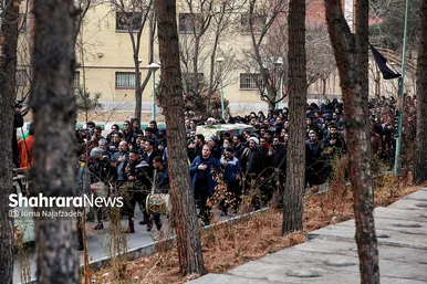 مراسم تشییع و تدفین پیکر پاک شهید گمنام در دانشکده منتظری مشهد