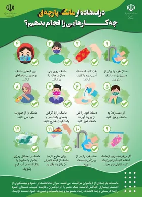 اینفوگرافی| در استفاده از ماسک پارچه ای چه کارهایی را انجام بدهیم؟