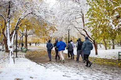 بارش اولین برف پاییزی در مشهدمقدس