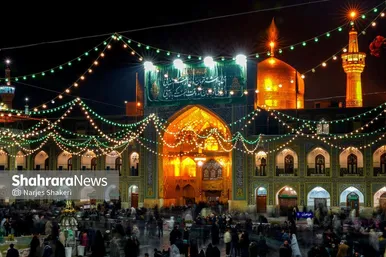گزارش تصویری | حال و هوای حرم مطهر رضوی در شب نیمه شعبان