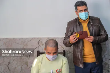 بازدید جواد فروغی مدال آور المپیک ۲۰۲۰ توکیو از آسایشگاه شهید بهشتی مشهد‎‎