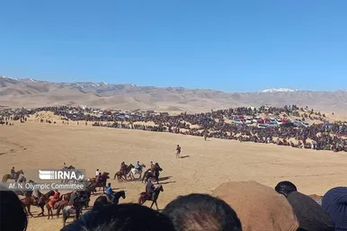 عکس‌هایی از مسابقه بزکشی در کِشم بدخشان