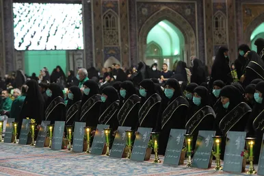 مراسم خطبه خوانی شب عاشورا در حرم مطهر رضوی‎‎‎‎