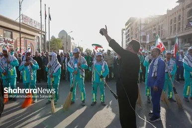 گزارش تصویری | شروع فعالیت و خدمت کاروان شهرداری مشهد در شهر نجف اشرف