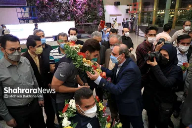استقبال از سه عضو کاروان پارالمپیک کشور در مشهد