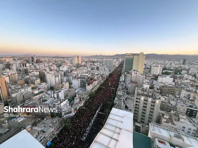 گزارش تصویری | تصاویر هوایی مراسم تشییع پیکر رهبر شهید انقلاب اسلامی
