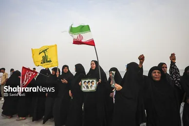 گزارش تصویری | زنجیره ۵ کیلومتری جان‌فدایان ایران در سواحل بندرعباس