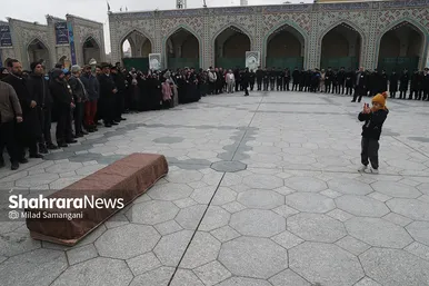 تشییع پیکر شهرام عبدلی در حرم مطهر رضوی