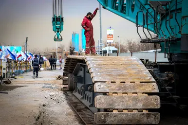 مراسم پایان حفاری مسیر شرقی خط ۳ قطار شهری مشهد