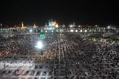 مراسم احیاء شب ۱۹ ماه مبارک رمضان در حرم مطهر رضوی