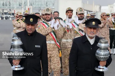 ورود پیکر مطهر ۱۲ شهید گمنام به مشهد