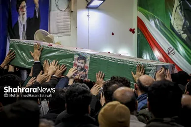 گزارش تصویری | مراسم وداع با پیکر شهید مدافع امنیت «مهدی ظریف» در مشهد