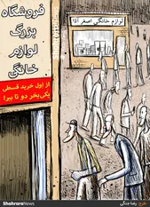 کارتون | فروشگاه‌های بزرگ لوازم خانگی منجر به حذف کسب و کارهای خرد می‌شوند