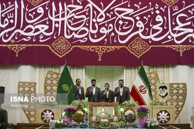 لحظه تحویل سال ۱۴۰۳ در حرم حضرت شاهچراغ (ع)