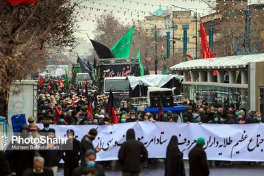 اجتماع عزاداران فاطمی و تشییع پیکر 9 شهید دفاع مقدس و مدافع حرم