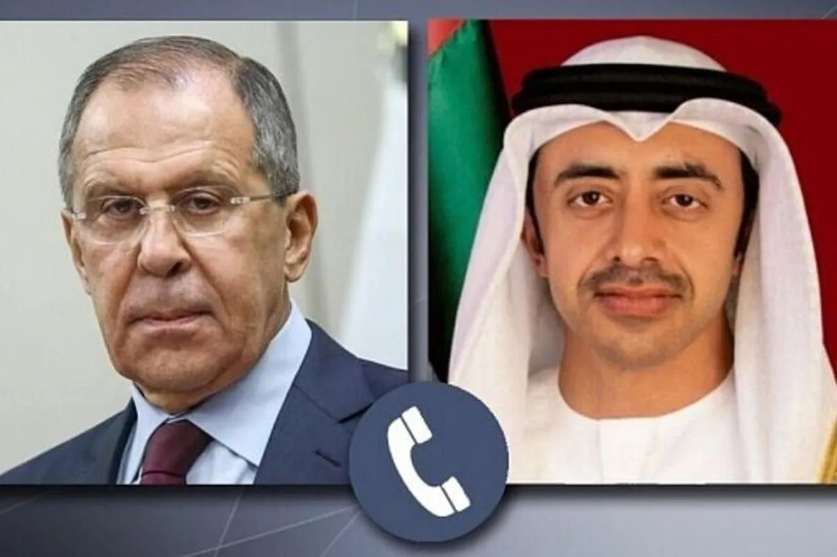 تاکید وزیران خارجه روسیه و امارات بر توقف فوری خصومت‌ها در منطقه
