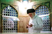 آماده‌سازی بارگاه مطهر رضوی برای میزبانی از پیکر رهبر شهید