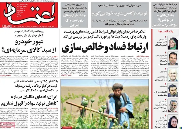 صفحه نخست روزنامه‌های کشور - پنجشنبه ۲۳ آذر ۱۴۰۲