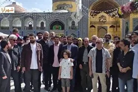 زیارت حرم &laquo;بدون قرار قبلی&raquo; | حضور سینماگران ایران در مشهد + فیلم