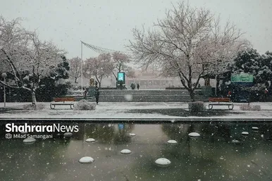 بارش برف در مشهد