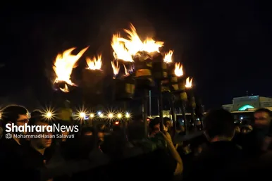 آئین سنتی مشعل گردانی نجفی‌ها در شب تاسوعا
