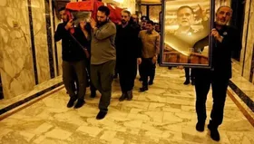 ویدئو| تشییع باشکوه پیکر سردار شهید نیل فروشان در کربلای معلی