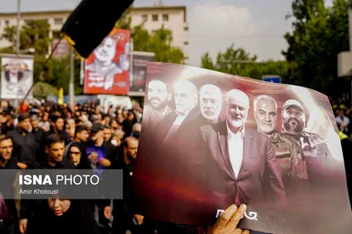 عکس‌هایی از مراسم تشییع پیکر شهید اسماعیل هنیه در تهران - ۱