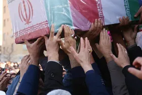 پیکر همسر سردار شهید &laquo;حسن علیمردانی&raquo; در مشهد تشییع شد