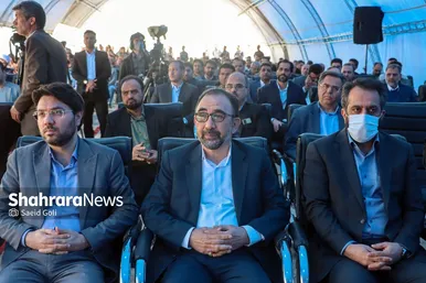 مراسم پایان حفاری مسیر شرقی خط ۳ قطار شهری مشهد