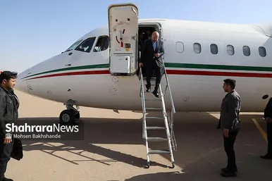 افتتاح فرودگاه گناباد با حضور رئیس مجلس و وزیر راه