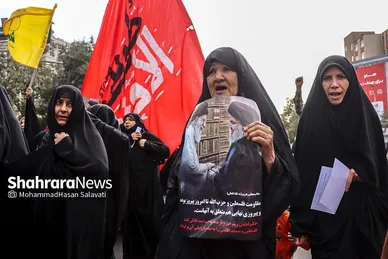راهپیمایی انزجار مردم مشهد از جنایات رژیم صهیونیستی در لبنان و فلسطین