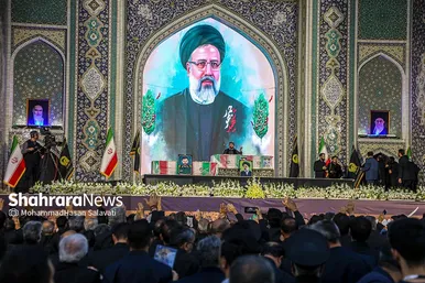 تصاویری از استقبال و تشییع پیکر رئیس جمهور رئیسی و شهدای خدمت در مشهد