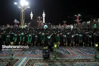 آیین خطبه‌خوانی شب عاشورا در حرم مطهر رضوی برگزار شد
