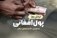 قیمت امروز پول افغانی (۱۸ شهریورماه ۱۴۰۵)