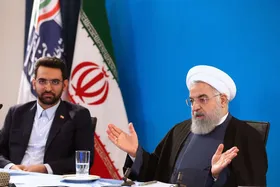 دفاع رئیس جمهور از آذری جهرمی | پهنای باند یعنی مبارزه با فساد + فیلم