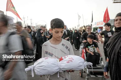 گزارش تصویری | در مسیر کربلا، به یاد کودکان غزه