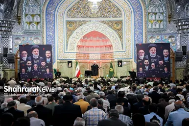 مراسم بزرگداشت هفتمین روز شهادت شهدای خدمت در حرم مطهر رضوی