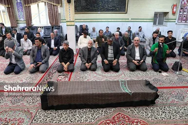 مراسم تشییع حاج فضل‌الله برهانی در حرم مطهر رضوی
