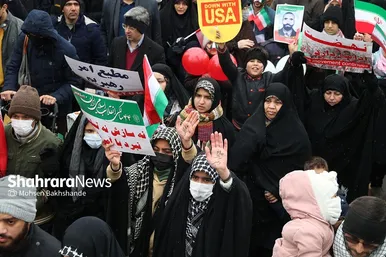 گزارش تصویری حضور باشکوه مردم مشهد در راهپیمایی ۲۲ بهمن