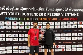 نابغه پینگ&zwnj;پنگ ایران قهرمان جهان شد؛ طلای فرجی در لائوس + فیلم