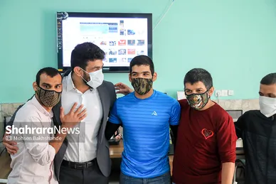 بازدید حسن یزدانی از آسایشگاه شهید بهشتی مشهد