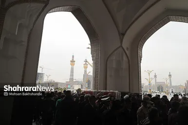 تشییع شهید مرزبانی «معین قدمیاری» در مشهد