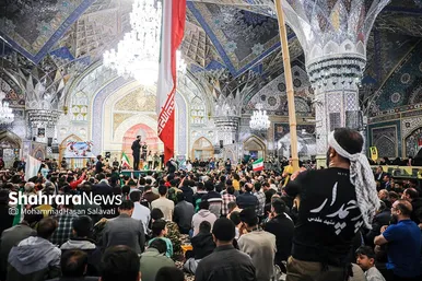 اجتماع مردمی «وعده صادق» در حرم مطهر رضوی