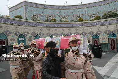 تشییع شهید مرزبانی «معین قدمیاری» در مشهد