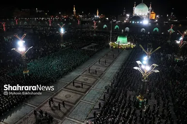 مراسم خطبه خوانی شب عاشورا در حرم مطهر رضوی‎‎‎‎