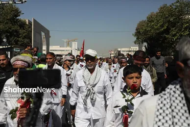 مراسم استقبال کاروان پیاده انصار الحسین (ع)