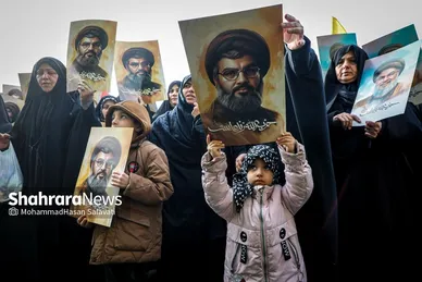 گزارش تصویری | اجتماع باشکوه مردم مشهد همزمان با آئین تشییع شهدای مقاومت در لبنان (۵ اسفند ۱۴۰۳)