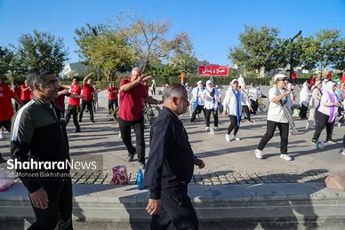 گزارش تصویری | همایش ورزش صبحگاهی در بوستان برکت مشهد