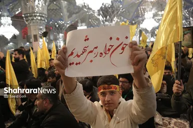 گزارش تصویری | اجتماع مهاجران افغانستانی ساکن مشهد در سوگ قائد امت